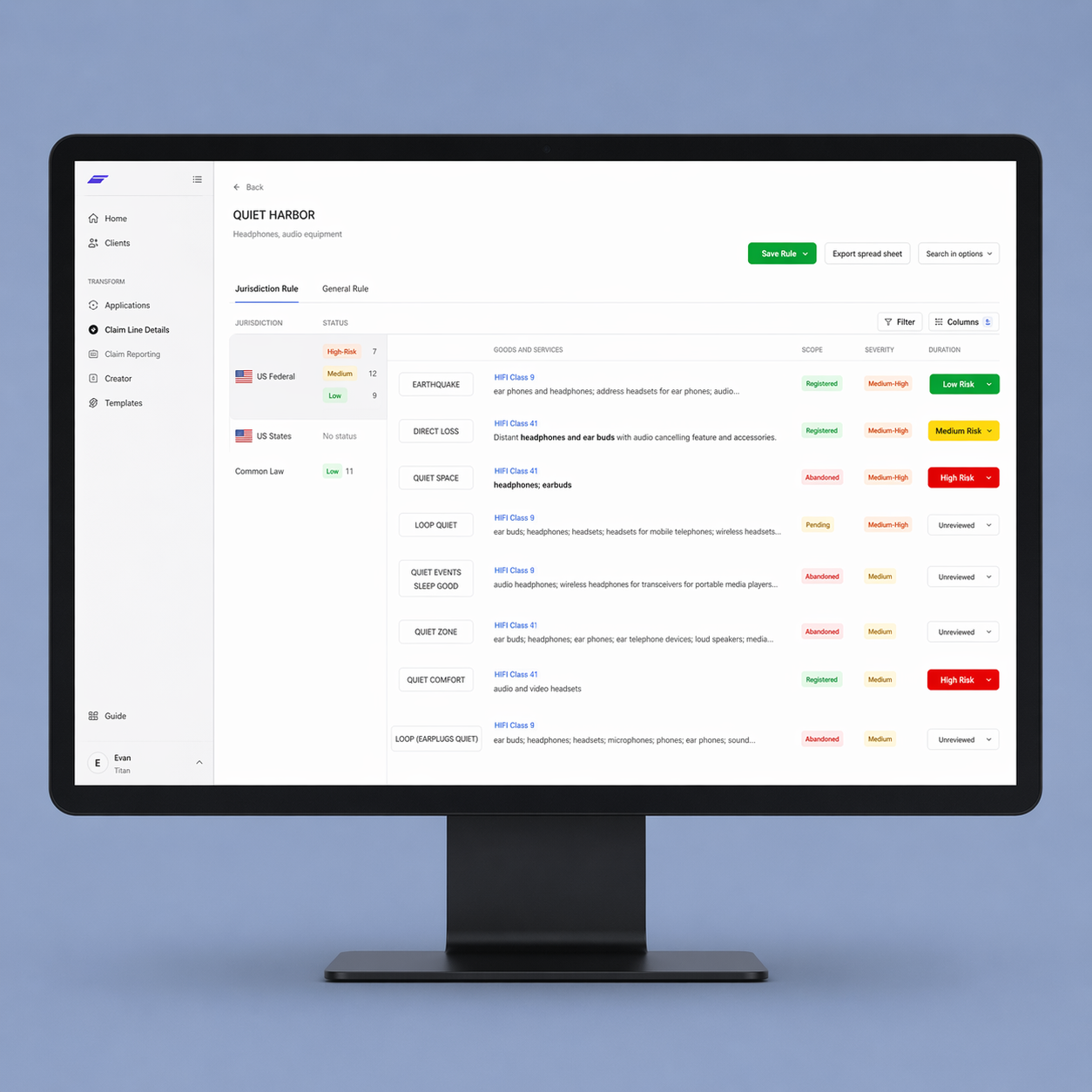 Certus Trademark Clearance Interface